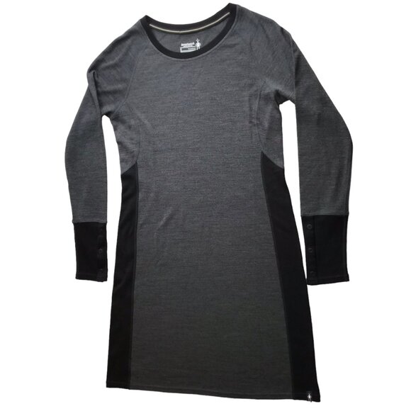 Women's Dress SMARTWOOL Merino Sport 250.  Dark Gray Black L/S Women's S Wool - Picture 1 of 16